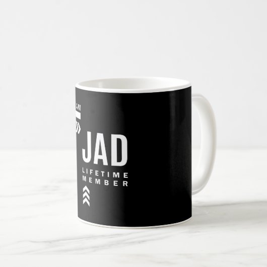 Jad Personalisiert Name Birthday Gift Kaffeetasse (VorderseiteRechts)