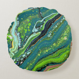 Jada 2 Green Strata Rundes Kissen