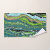 Jada 3 Crazy Green Abstrakt Handtuch (Handtuch)