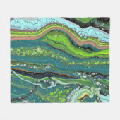 Jada 3 Crazy Green Abstrakt Throw Blanket Fleecedecke (Vorderseite (Horizontal))