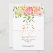 JADA Citrus Fruit Main Squeeze Brautparty Einladung (Vorderseite)