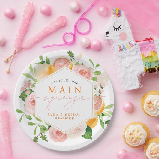 JADA Citrus Fruit Main Squeeze Brautparty Pappteller (Party)