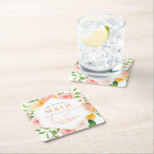 JADA Citrus Fruit Main Squeeze Brautparty Rechteckiger Pappuntersetzer (Vor Ort)