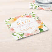 JADA Citrus Fruit Main Squeeze Brautparty Rechteckiger Pappuntersetzer (angewinkelt)