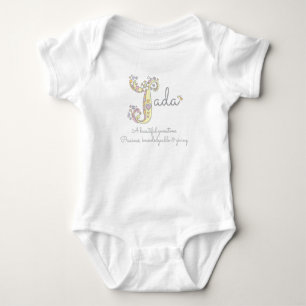 Jada Girada Buchstabe J Name bedeutet Babykleidung Baby Strampler