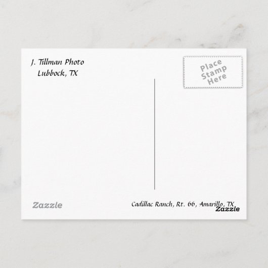 JAdamTillman1, Hol dir die Kicks auf Rt. 66. Postkarte (Rückseite)