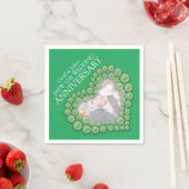 Jade 12. Wedding Anniversary Herz Foto Servietten (Beispiel)