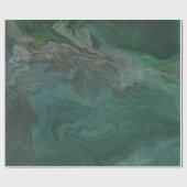 Jade 1 Abstraktes Grüne Marmorwackelpapier Geschenkpapier (Flach)