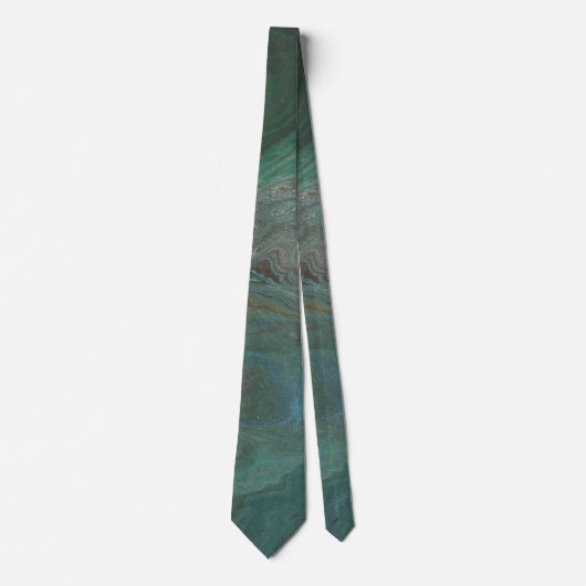Jade 2 Deep Green Abstrakt Krawatte (Vorderseite)