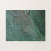 Jade 2 Tiefgrün Abstrakt Puzzle (Horizontal)