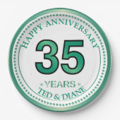 Jade 35. Jubiläum Papierplatte Pappteller (Vorderseite)