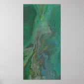 Jade 3 Fluid Deep Green Abstrakt Poster Print (Vorne)