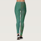 Jade 3 Fluid Deep Green Abstrakte Leggings (Rückseite)