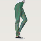 Jade 3 Fluid Deep Green Abstrakte Leggings (Rechts)