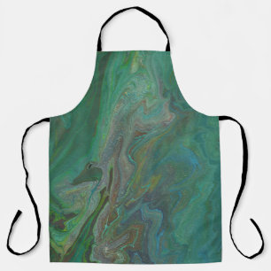 Jade 3 Fluid Deep Green Abstrakte Schürze