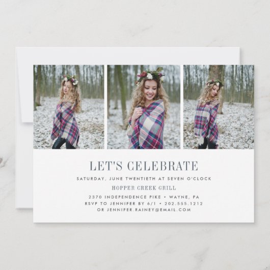 Jade | Ankündigung und Einladung von Foto Abschlus (Rückseite)