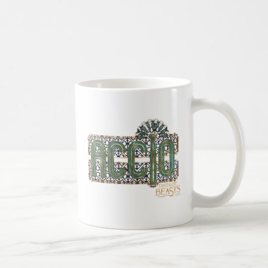 Jade Art Deco ACCIO™ Spell Graphic Kaffeetasse (Rechts)