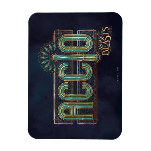 Jade Art Deco ACCIO™ Spell Graphic Magnet (Vertikal)