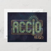 Jade Art Deco ACCIO™ Spell Graphic Postkarte (Vorne/Hinten)
