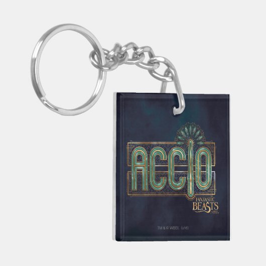 Jade Art Deco ACCIO™ Spell Graphic Schlüsselanhänger (Vorderseite links)