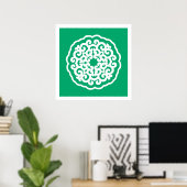 Jade Asian Moods Mandalla Poster (Heimbüro)