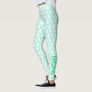 Jade Awareness Ribbon Art Custom Words Leggings