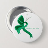 Jade Awareness Ribbon Butterfly Button (Vorne & Hinten)