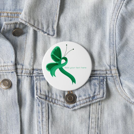 Jade Awareness Ribbon Butterfly Button (Beispiel)