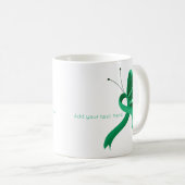 Jade Awareness Ribbon Butterfly Tasse (VorderseiteRechts)