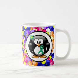 Jade Awareness Ribbon Penguin Kaffeetasse
