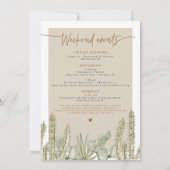 JADE Boho Wüste Cactus Scottsdale Vor dem Schleier Einladung (Rückseite)