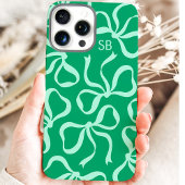Jade Bow Monogram Case-Mate iPhone Hülle