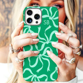 Jade Bow Monogram Case-Mate iPhone Hülle