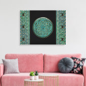 Jade Celtic Chains and Knot Canvas Print Leinwanddruck (Insitu (Wohnzimmer))