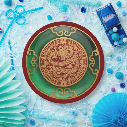 Jade Chinese New Year of the Dragon Pappteller (Party)