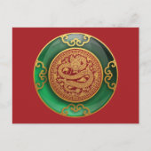 Jade Chinese New Year of the Dragon Postcard Postkarte (Vorderseite)