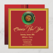 Jade Chinese New Year of the Rabbit Invitation Einladung (Vorne/Hinten)