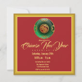 Jade Chinese New Year of the Rabbit Invitation Einladung (Vorderseite)