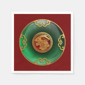 Jade Chinese New Year of the Rabbit Napkins Serviette (Vorderseite)