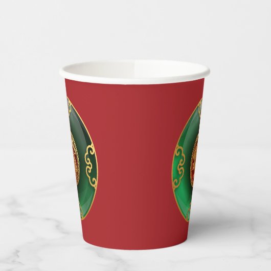 Jade Chinese New Year of the Rabbit Paper Cups Pappbecher (Links)