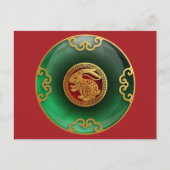 Jade Chinese New Year of the Rabbit Postcard Postkarte (Vorderseite)