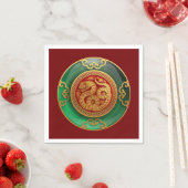 Jade Chinese New Year of the Snake Napkins Serviette (Beispiel)