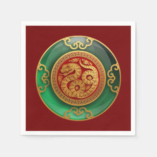 Jade Chinese New Year of the Snake Napkins Serviette