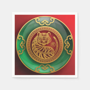 Jade Chinesisches Neujahr des Tigers Serviette