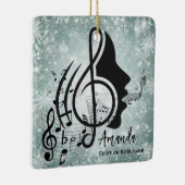 Jade Choir Director Gifts Musical Notes Christmas Keramikornament (Rechts)