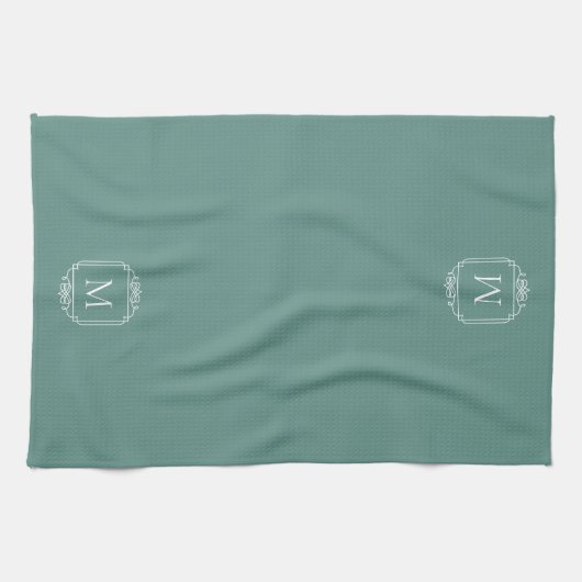 Jade | Classic Frame Monogram Geschirrtuch (Horizontal)
