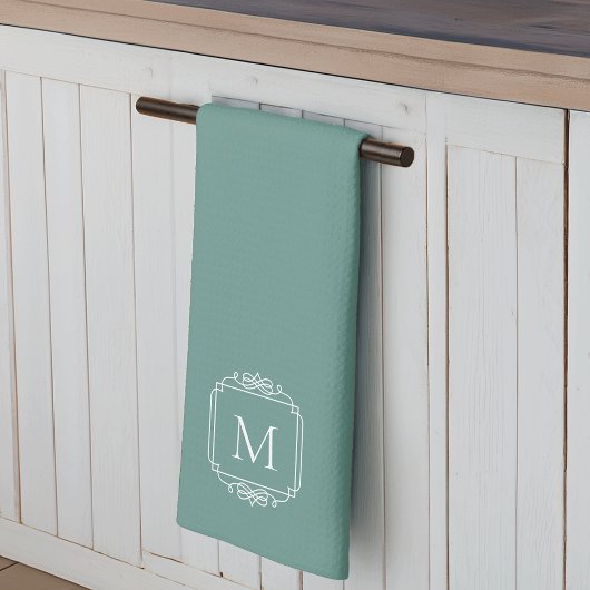 Jade | Classic Frame Monogram Geschirrtuch