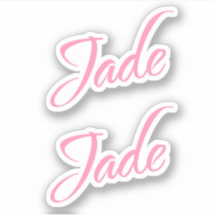 Jade Decorative Name in Pink x2 Aufkleber