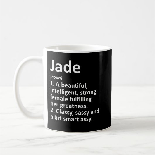 JADE Definition Personalized Name Funny Christmas Kaffeetasse (Links)