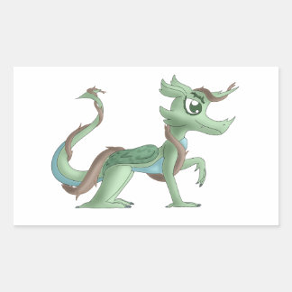 Jade, der Drachensticker Rechteckiger Aufkleber